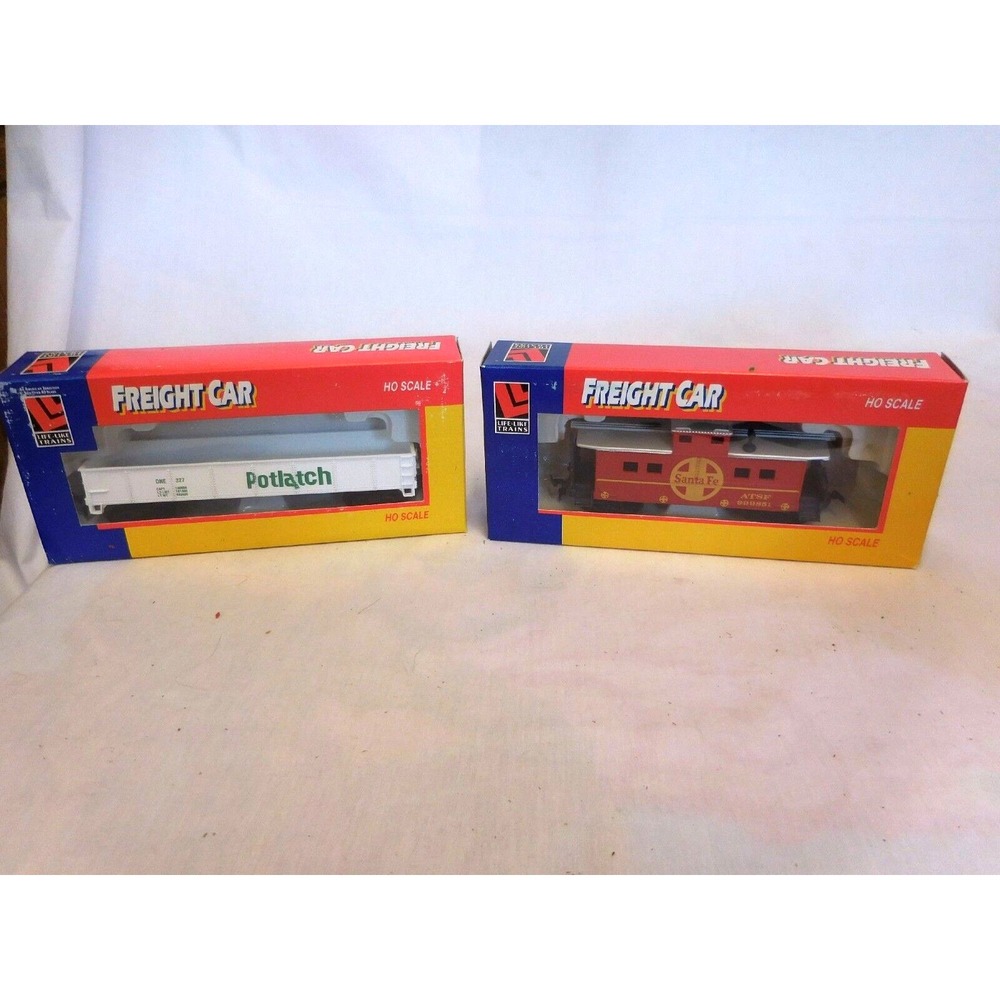 Life Like HO Scale 8581 Potlatch Gondola Plus SANTA‎ FE CABOOSE #8552 NIB